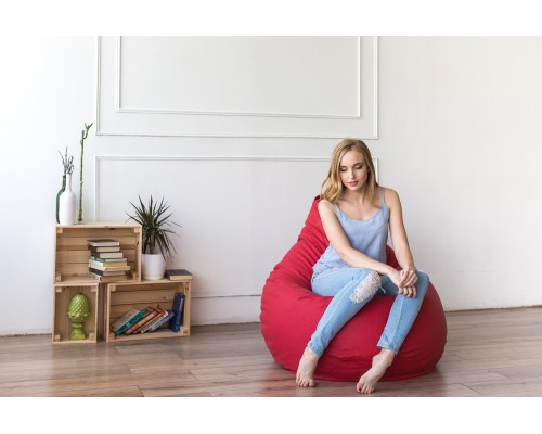 Кресло Мешок Груша Фьюжн Красное