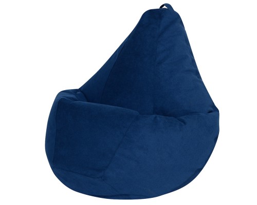 Кресло Мешок Груша Синий Велюр