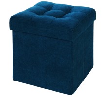 Пуфик Складной Синий Велюр