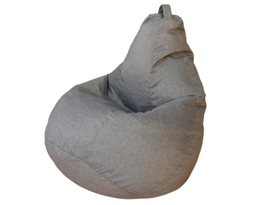 Кресло Мешок Груша Серая Рогожка