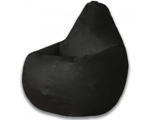 Кресло Мешок Груша Черная ЭкоКожа
