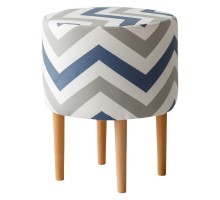 Пуф Лекко Скандинавия Сине-Серый