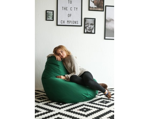 Кресло Мешок Груша Фьюжн Зеленое