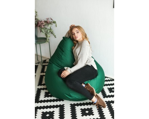 Кресло Мешок Груша Фьюжн Зеленое